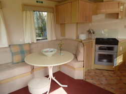 Holiday Caravan Lounge/Kitchen near Padstow Wadebridge Cornwall